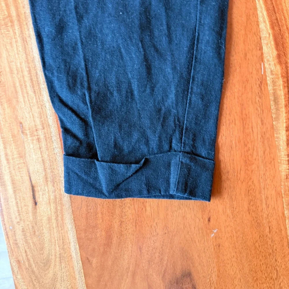 Zara Women's Black Linen Trousers Size‎ 6